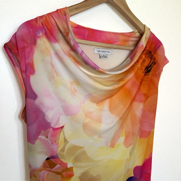 Liz Claiborne Cowl Neck Top - Picture 3 of 7